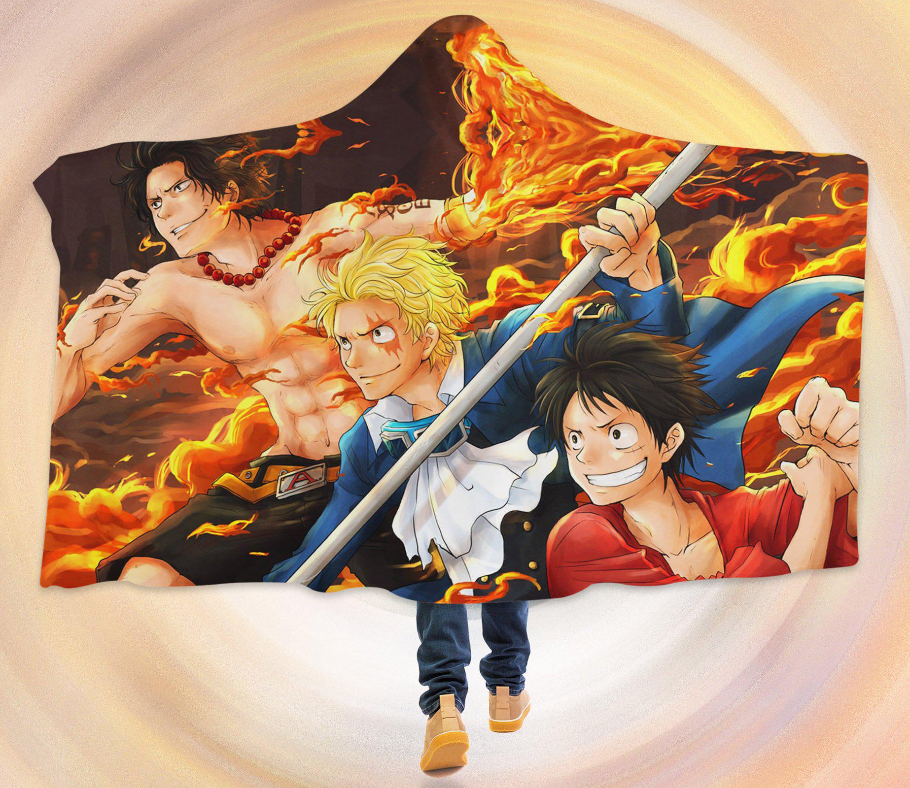 One Piece Hot Anime Hooded Blanket