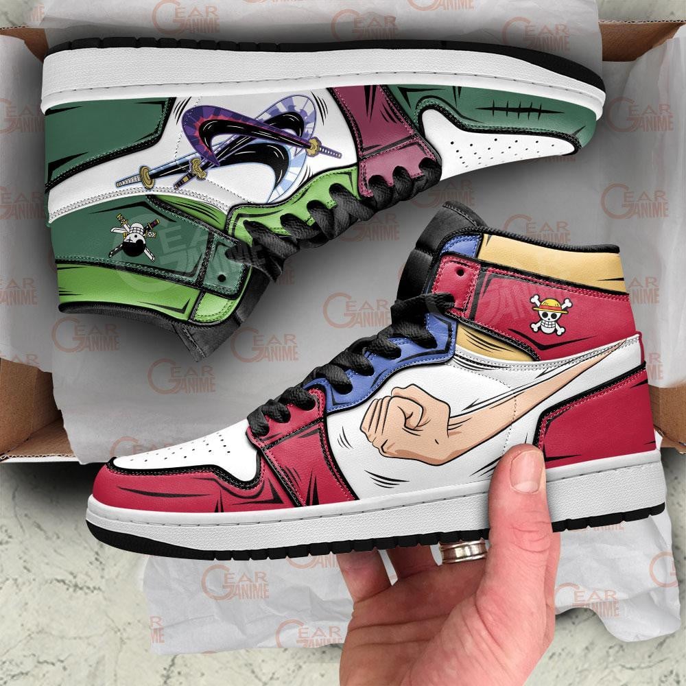 Zoro and Luffy J1s Sneakers Anime Custom
