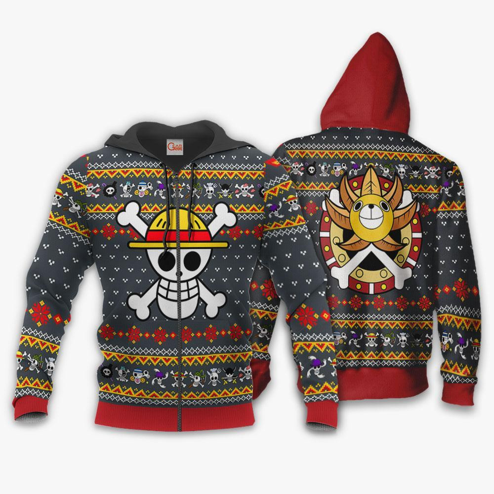 One Piece Straw Hat Priate Xmas Gift Ugly Christmas Sweater - Image 2