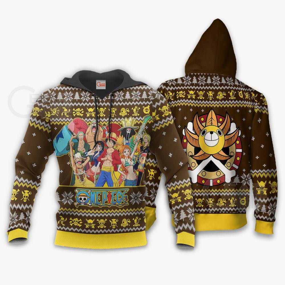 Straw Hat Pirates One Piece Anime Xmas Ugly Christmas Sweater - Image 3