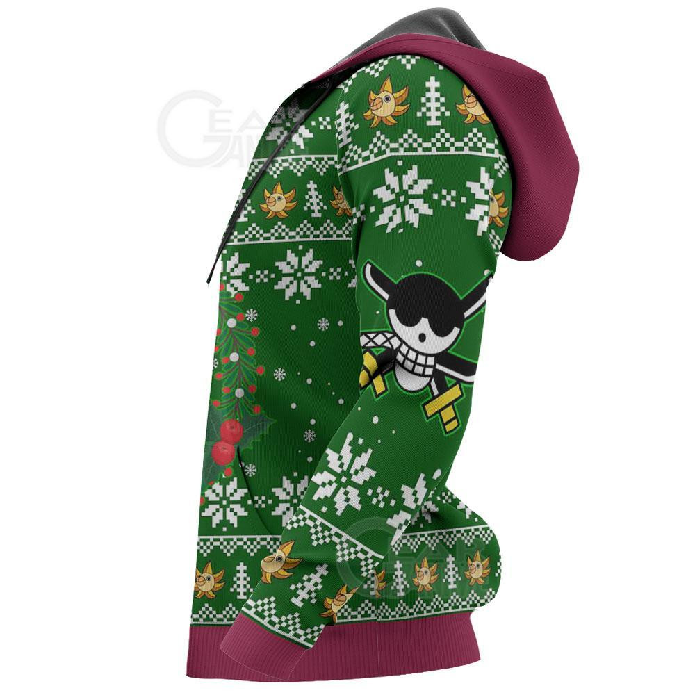 Zoro One Piece Anime Xmas Gift Ugly Christmas Sweater - Image 5