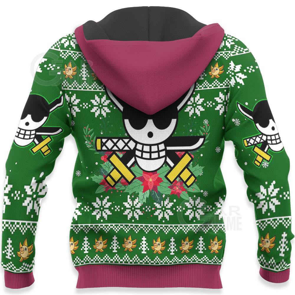 Zoro One Piece Anime Xmas Gift Ugly Christmas Sweater - Image 4