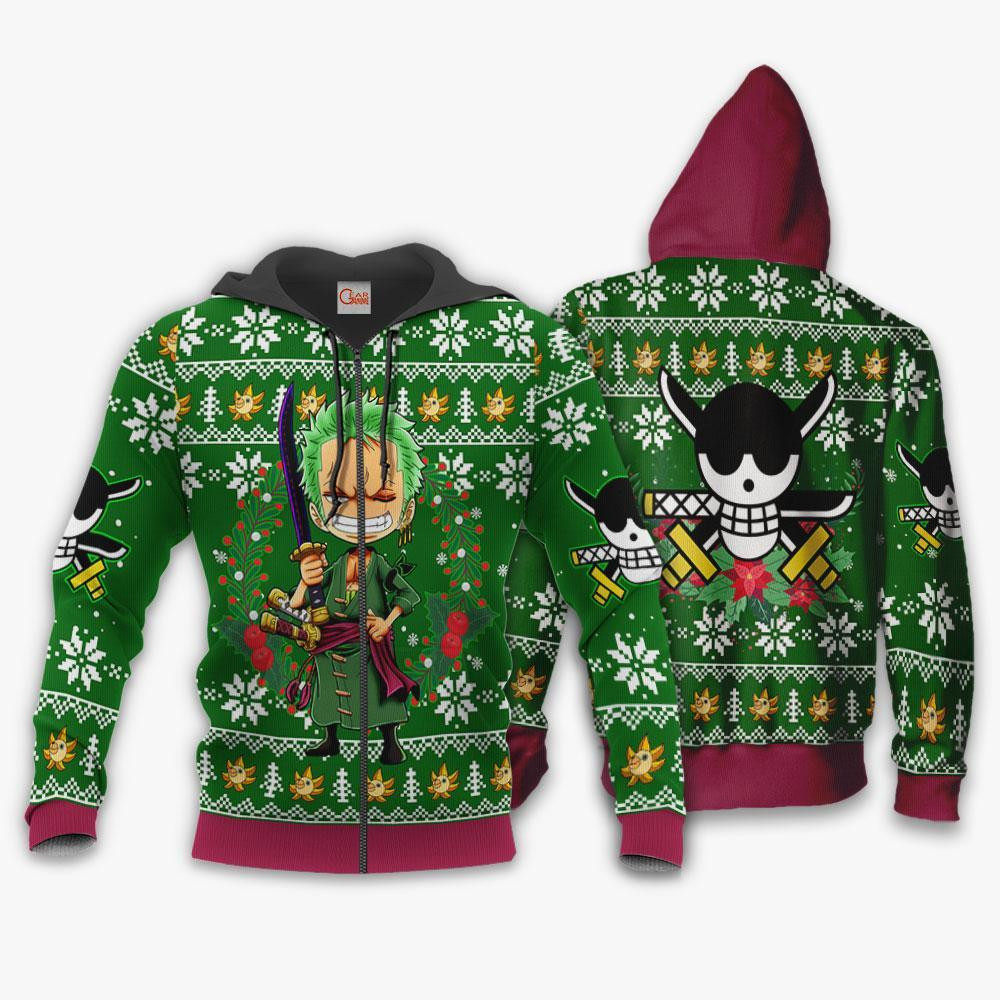 Zoro One Piece Anime Xmas Gift Ugly Christmas Sweater - Image 2
