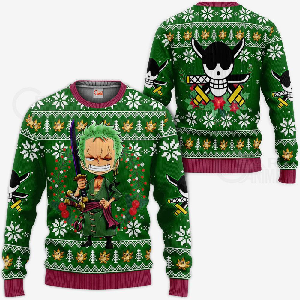 Zoro One Piece Anime Xmas Gift Ugly Christmas Sweater