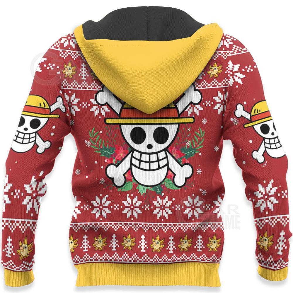 Luffy One Piece Anime Xmas Shirt Ugly Christmas Sweater - Image 4