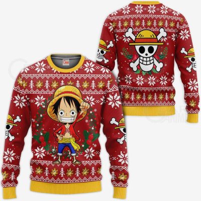 Luffy One Piece Anime Xmas Shirt Ugly Christmas Sweater