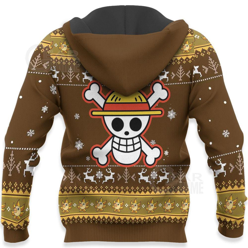 Luffy Gomu One Piece Anime Ugly Christmas Sweater - Image 4