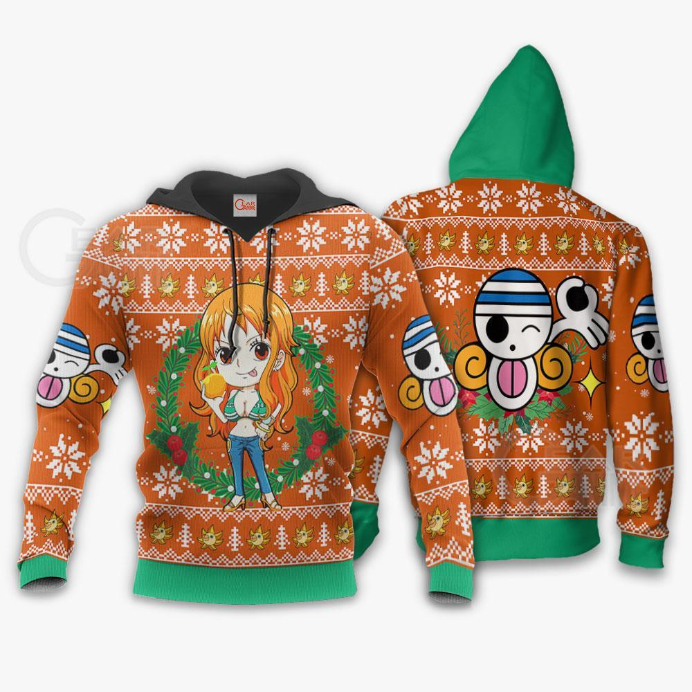 Nami One Piece Anime Xmas Ugly Christmas Sweater - Image 3