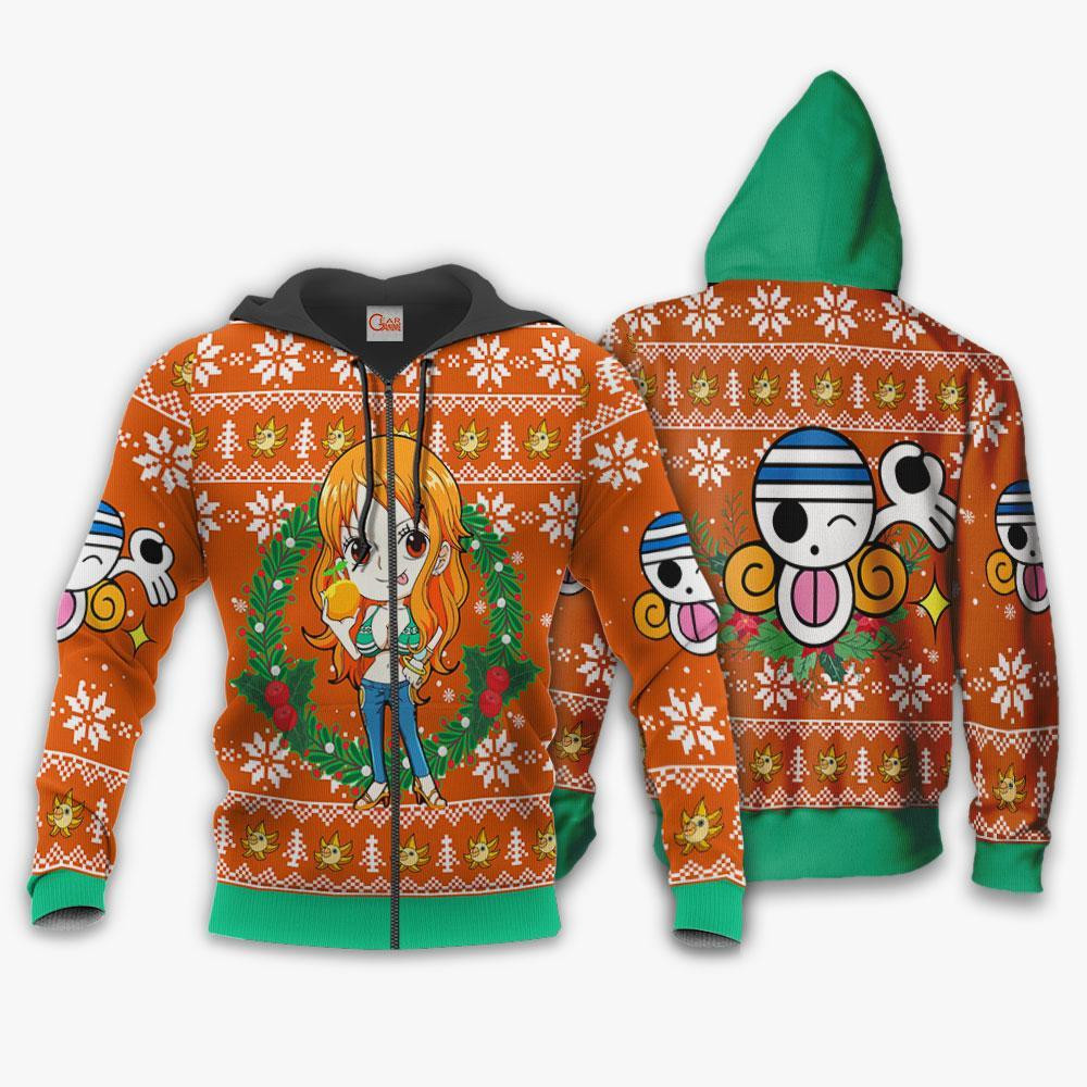 Nami One Piece Anime Xmas Ugly Christmas Sweater - Image 2