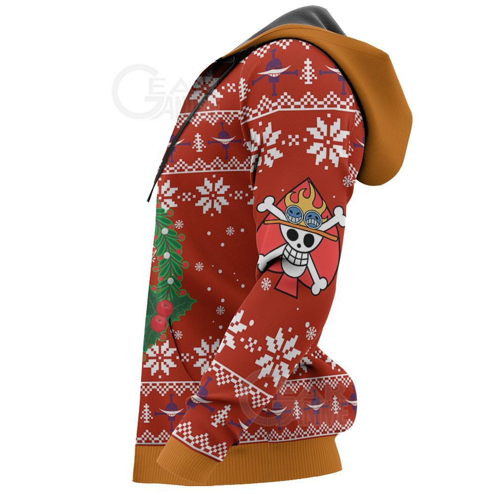 Portgas Ace One Piece Anime Xmas Gift Ugly Christmas Sweater - Image 5