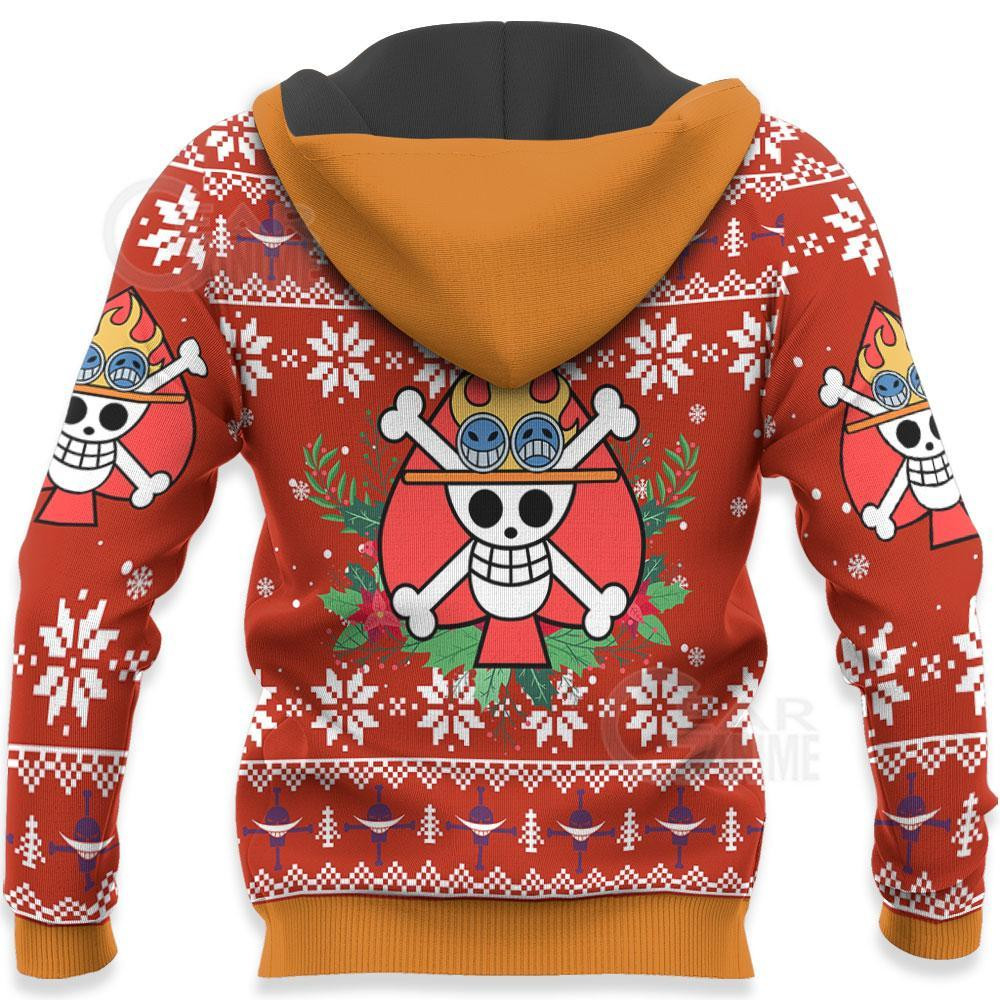 Portgas Ace One Piece Anime Xmas Gift Ugly Christmas Sweater - Image 4