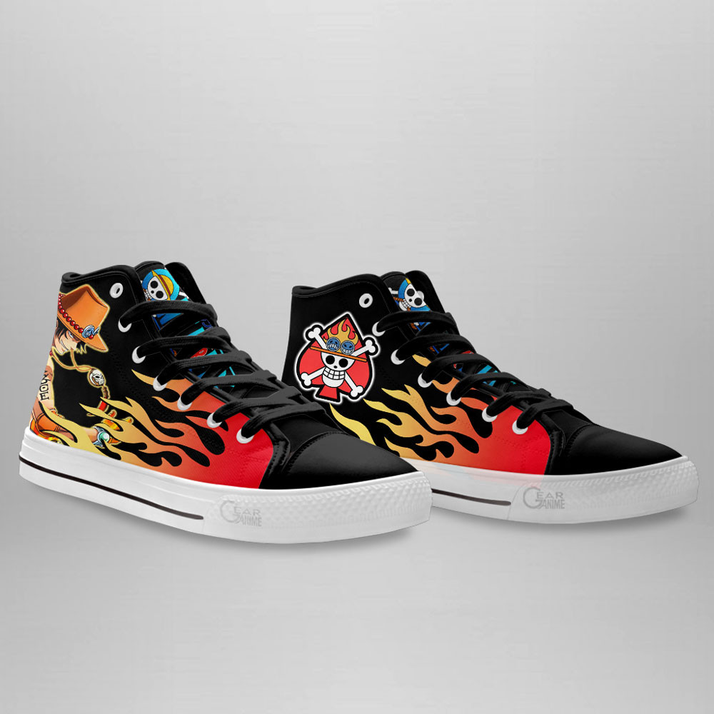 Ace D. Portgas High Top Shoes Custom One Piece Sneakers - Image 3