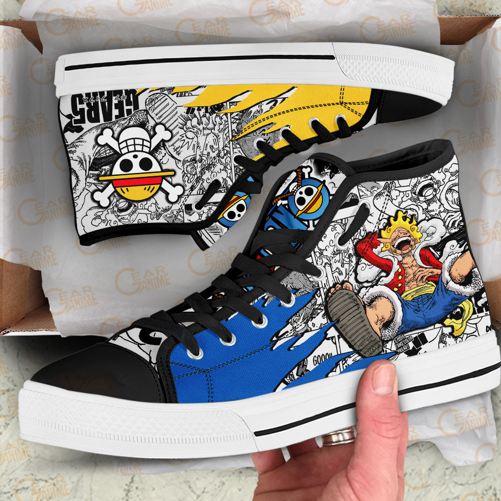 Luffy Gear 5 Nika Joy Boy High Top Shoes - Image 2