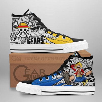 Luffy Gear 5 Nika Joy Boy High Top Shoes