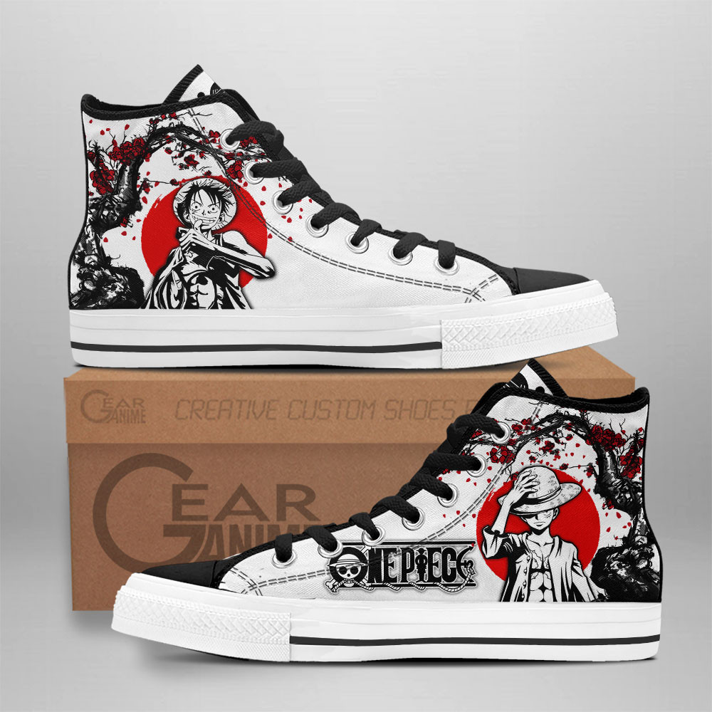 Luffy High Top Shoes One Piece Sneakers