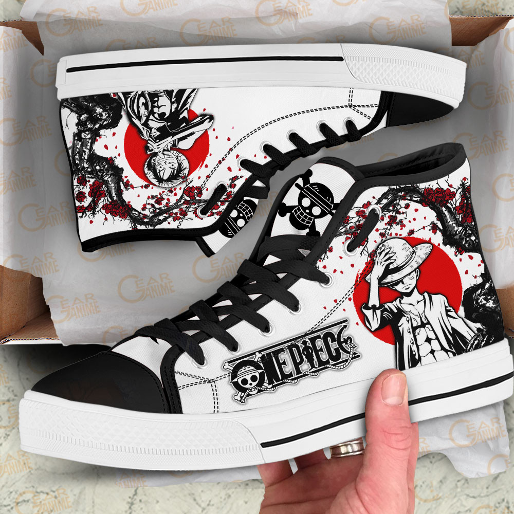 Luffy High Top Shoes One Piece Sneakers - Image 2