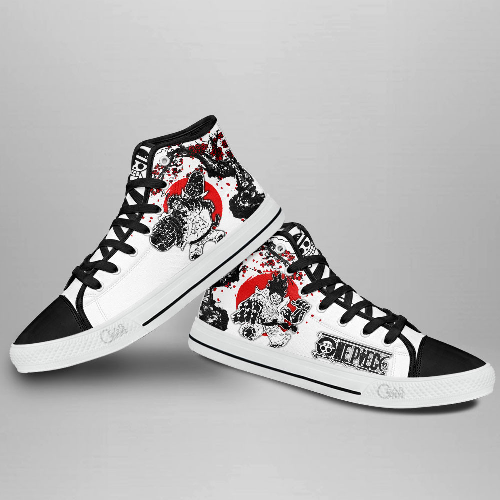 Luffy Gear 4 High Top Shoes Anime One Piece Sneakers - Image 4