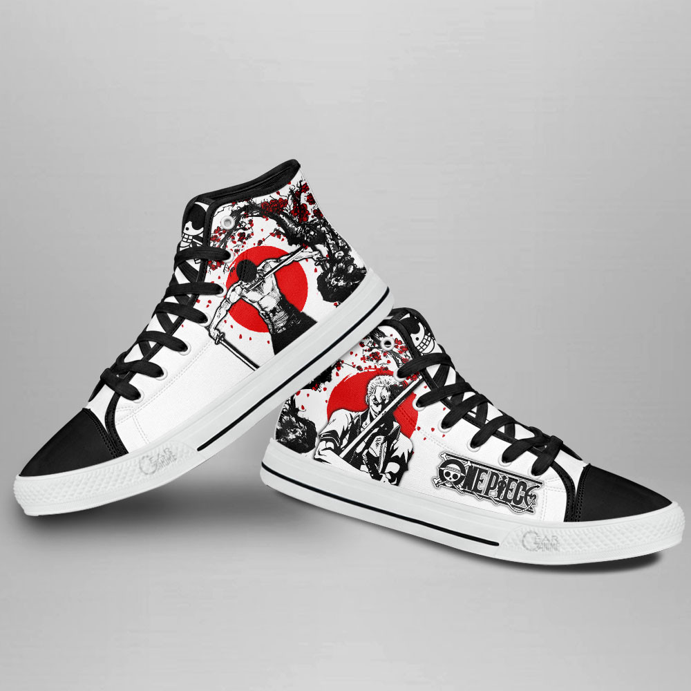 Zoro High Top Shoes One Piece Sneakers - Image 4