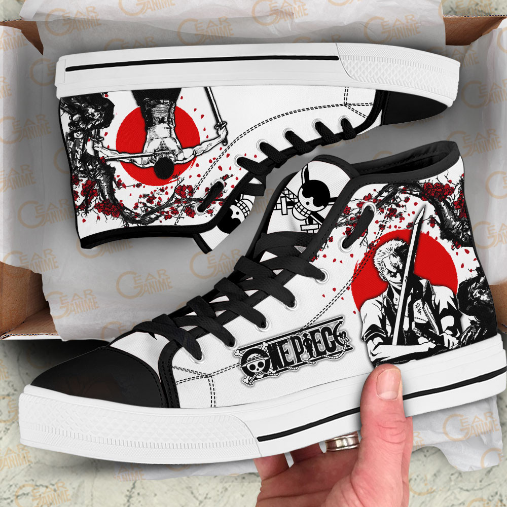 Zoro High Top Shoes One Piece Sneakers - Image 2