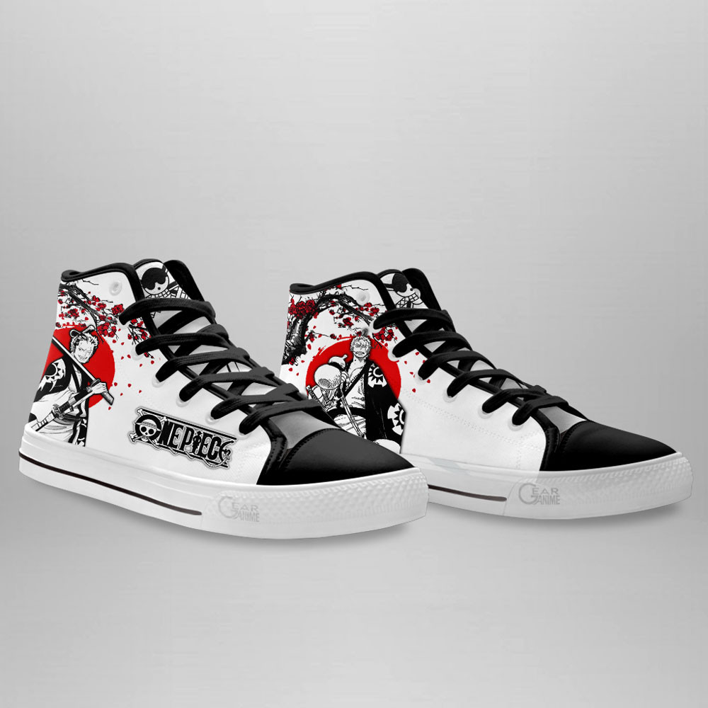 Zoro Wano Arc High Top Shoes Anime One Piece Sneakers - Image 3