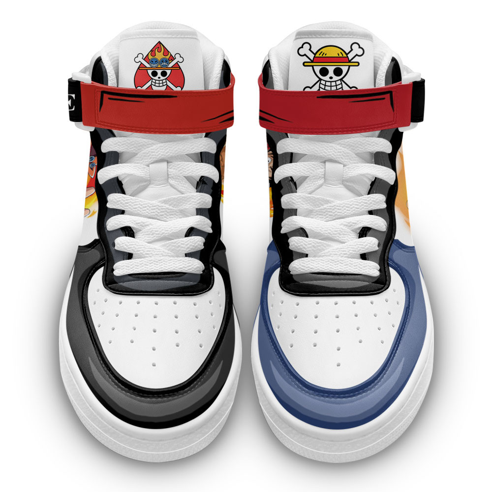 Ace and Luffy Sneakers Air Mid Custom - Image 2