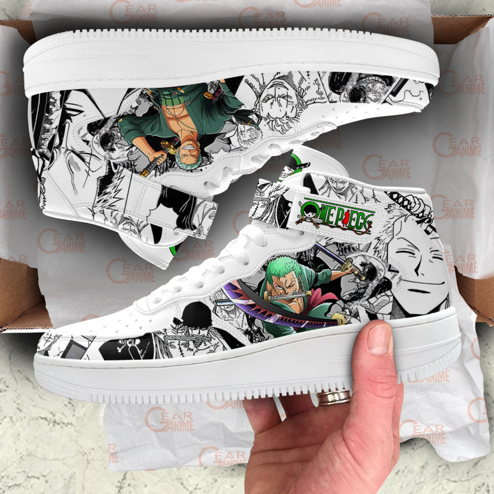 Roronoa Zoro Sneakers Air Mid One Piece - Image 4