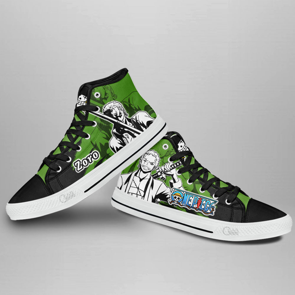 Roronoa Zoro High Top Shoes One Piece - Image 4