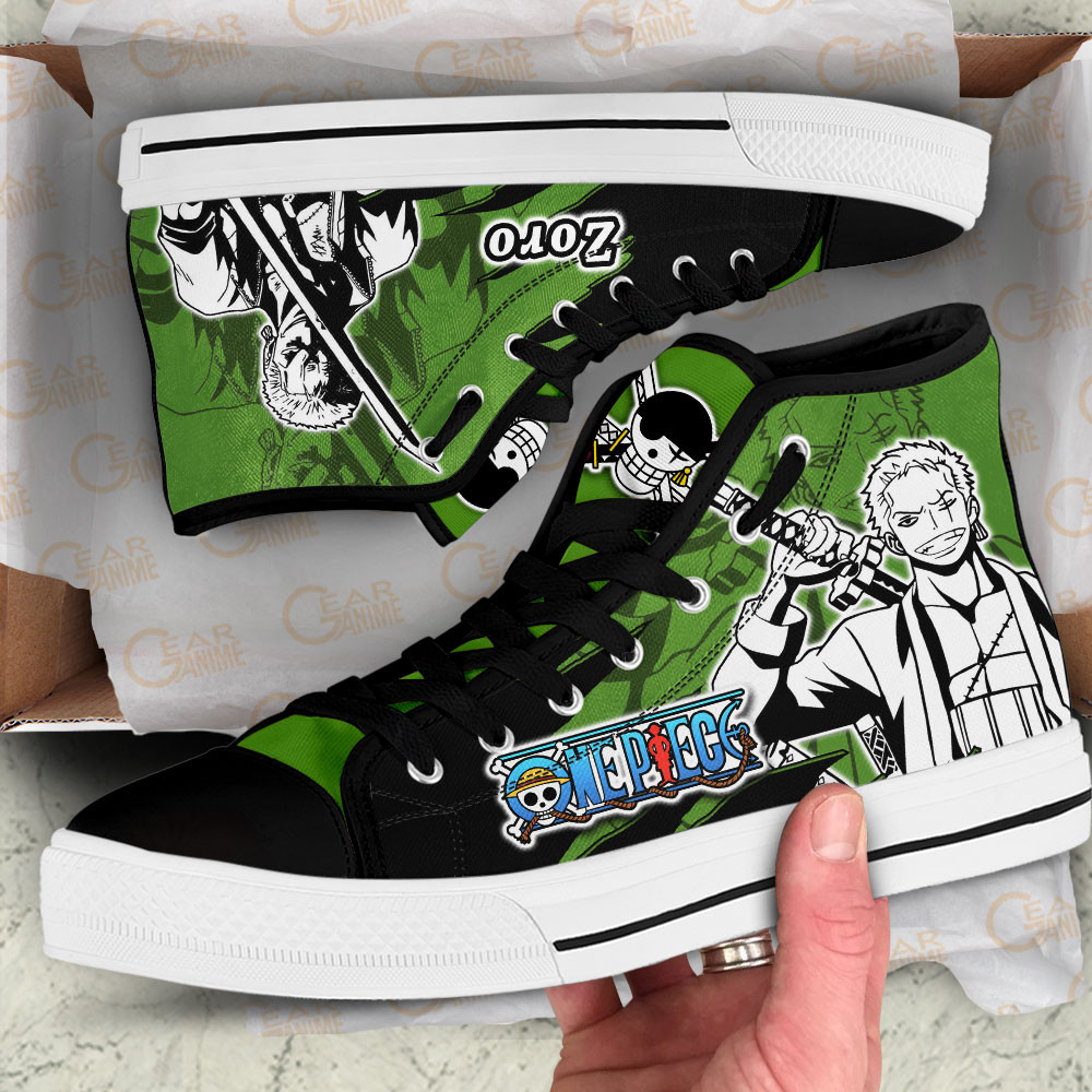 Roronoa Zoro High Top Shoes One Piece - Image 2