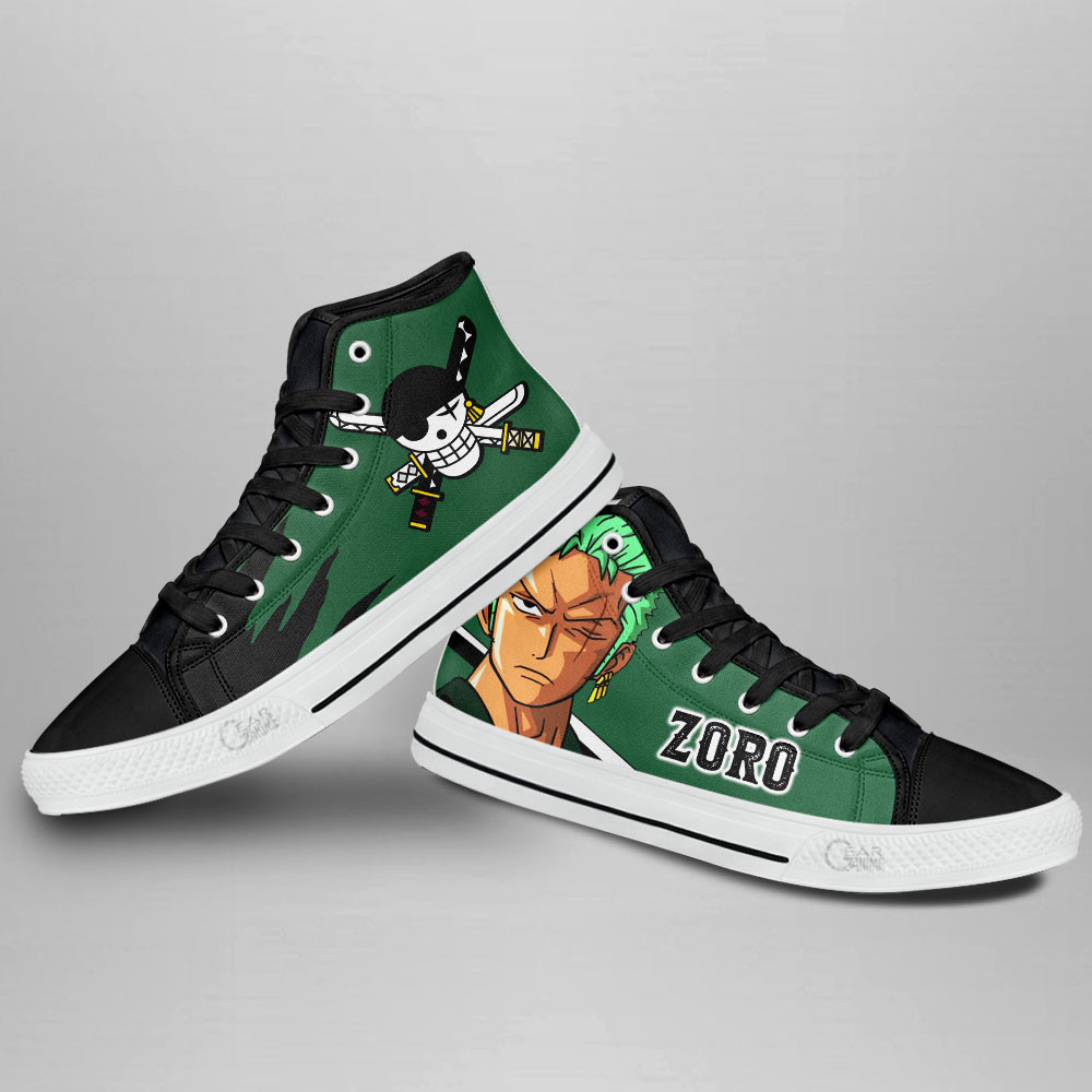 Zoro One Piece Red High Top Shoes - Image 4