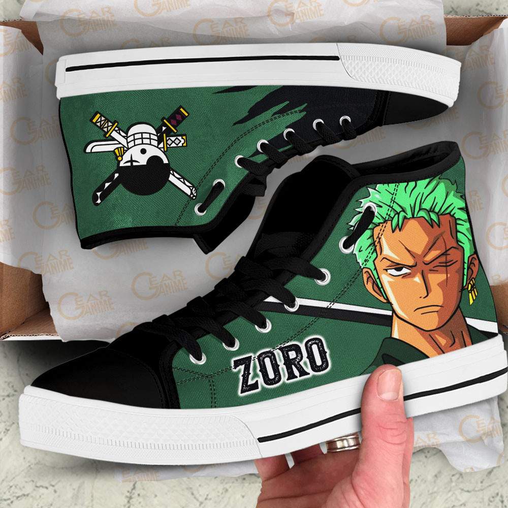 Zoro One Piece Red High Top Shoes - Image 2