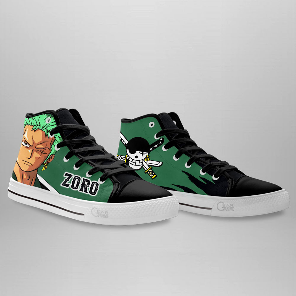 Zoro One Piece Red High Top Shoes - Image 3