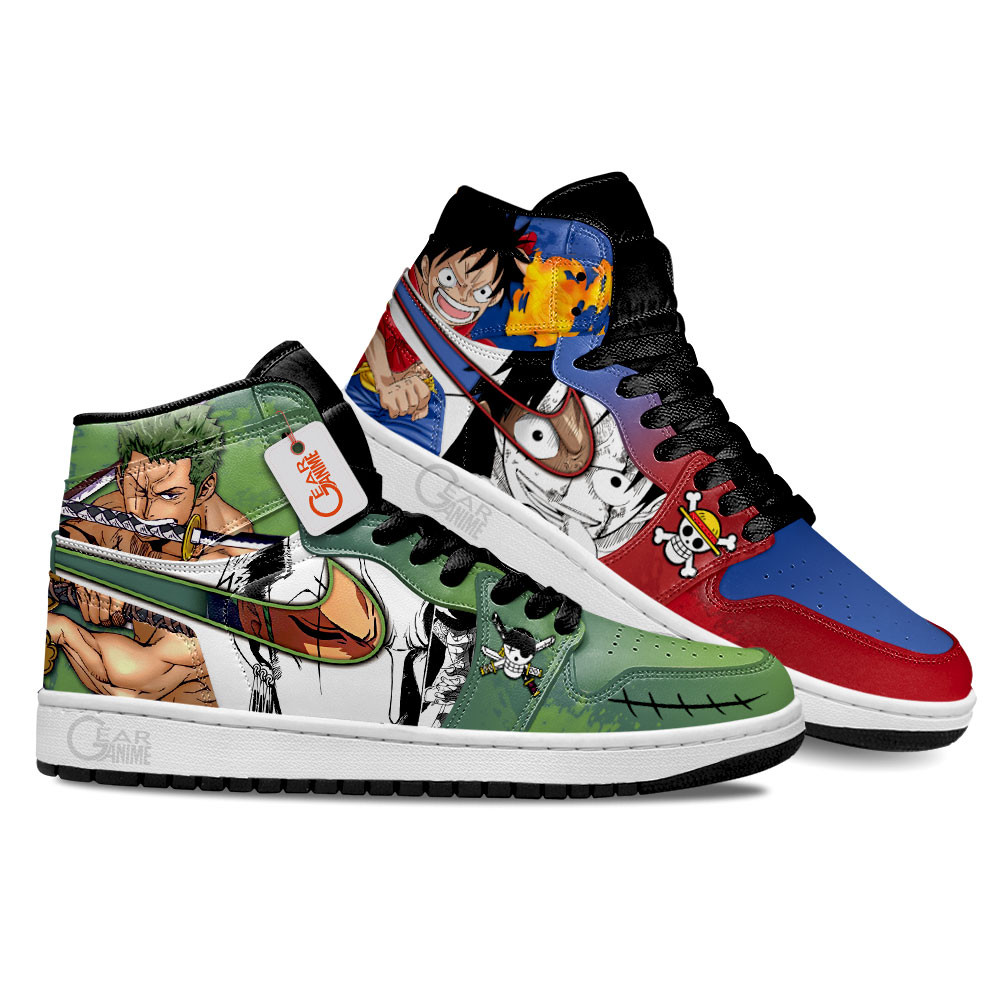 Luffy and Roronoa Zoro Anime Shoes Custom Sneakers
