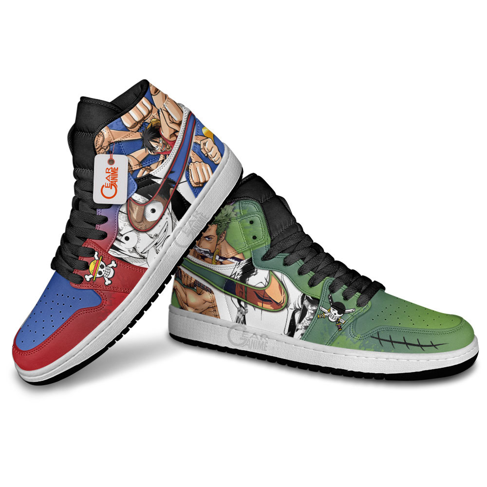 Luffy and Roronoa Zoro Anime Shoes Custom Sneakers - Image 4