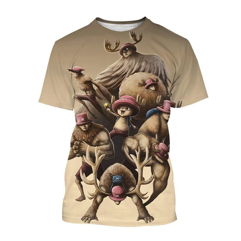 2023 Summer Hot Sale One Piece 3D Print T Shirt Japanese Anime Cute Cartoon Character Chopper 1 - One Piece EU Store