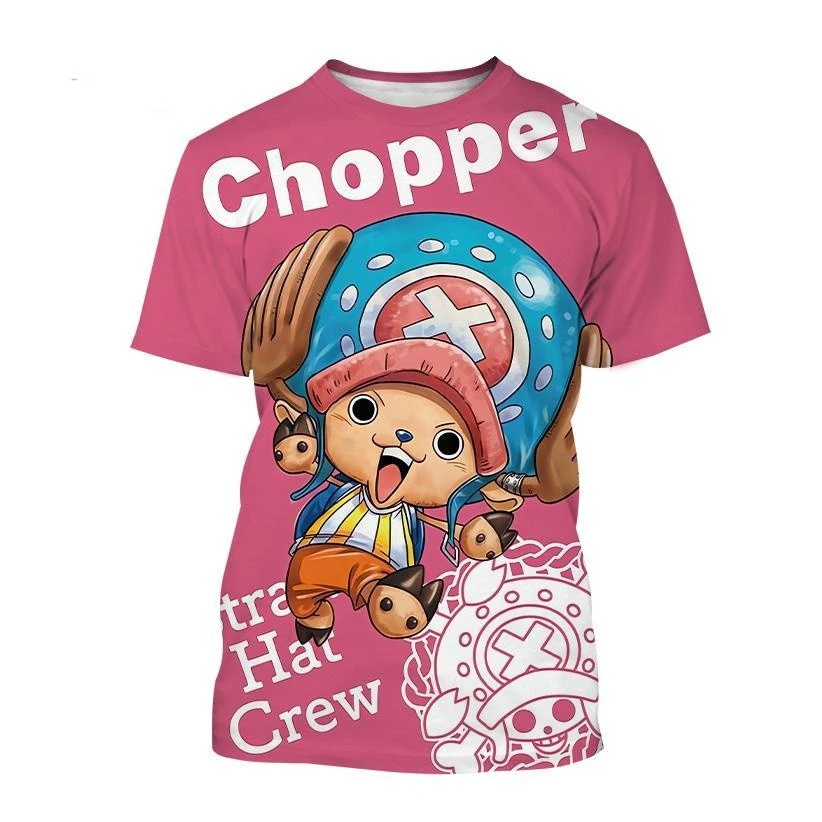 2023 Summer Hot Sale One Piece 3D Print T Shirt Japanese Anime Cute Cartoon Character Chopper 2 - One Piece EU Store