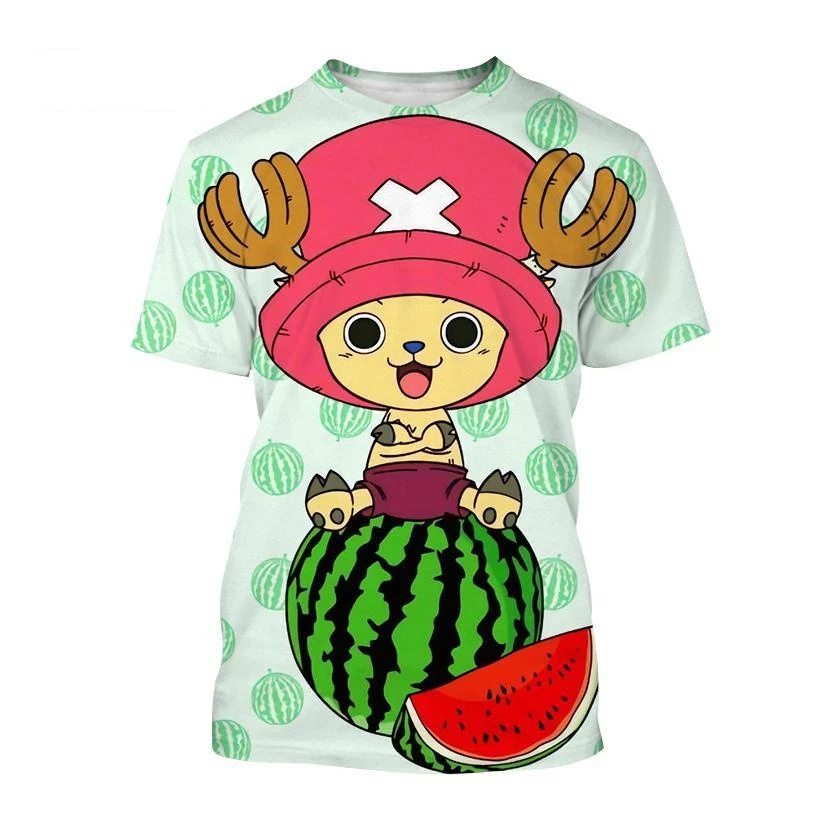 2023 Summer Hot Sale One Piece 3D Print T Shirt Japanese Anime Cute Cartoon Character Chopper 3 - One Piece EU Store