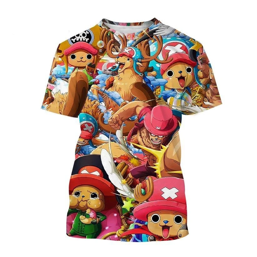 2023 Summer Hot Sale One Piece 3D Print T Shirt Japanese Anime Cute Cartoon Character Chopper 4 1 - One Piece EU Store