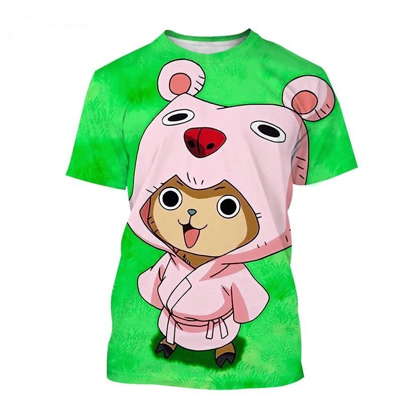 2023 Summer Hot Sale One Piece 3D Print T Shirt Japanese Anime Cute Cartoon Character Chopper 5 - One Piece EU Store