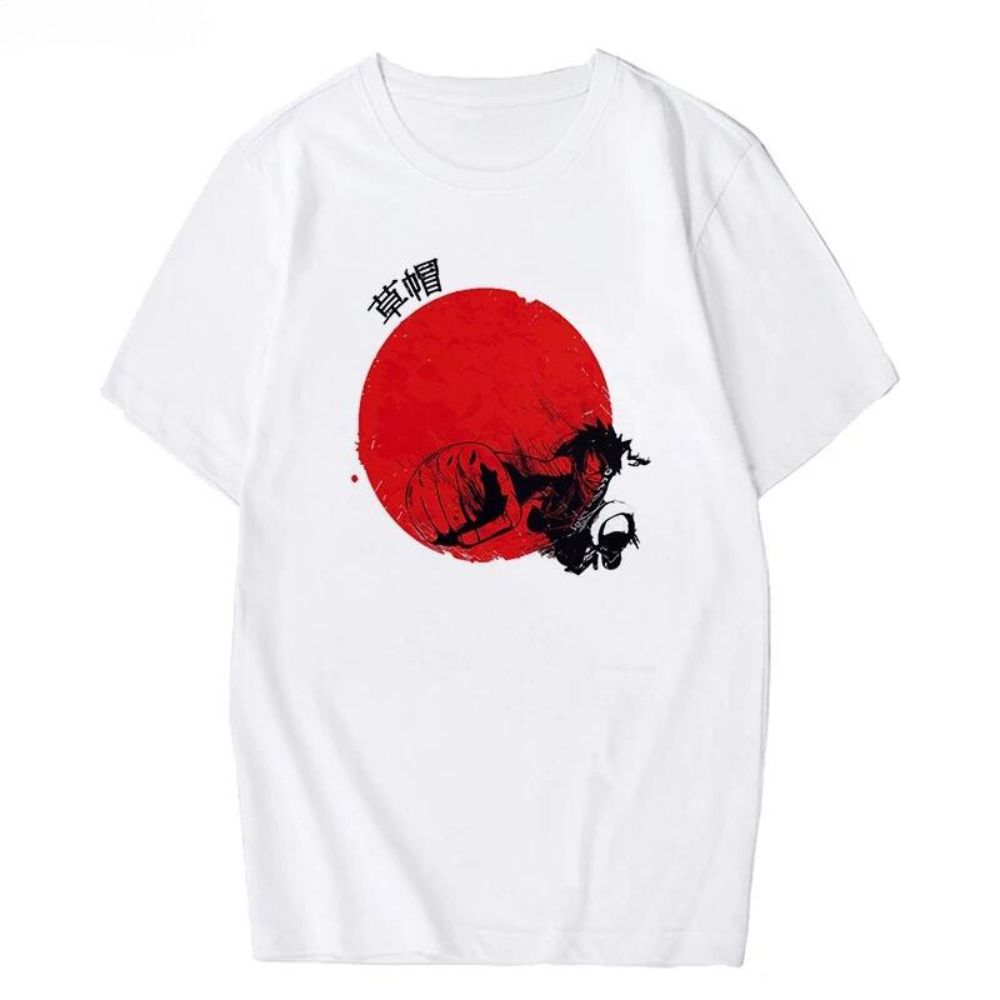 One Piece Cartoon Red Design T-Shirt