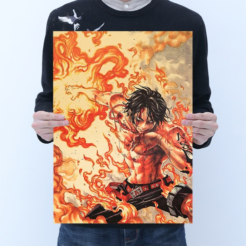 One Piece Ace Vintage Poster