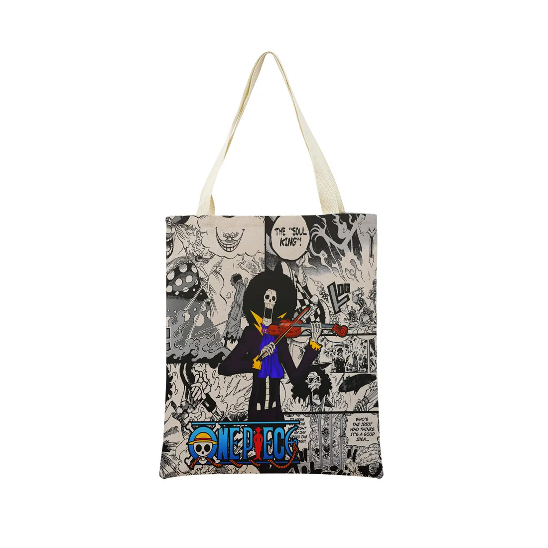 Anime One Piece Pattern Market Eco Shopping Bag Double Side Print Design Foldable Women Handbag Portable 13 - One Piece EU Store