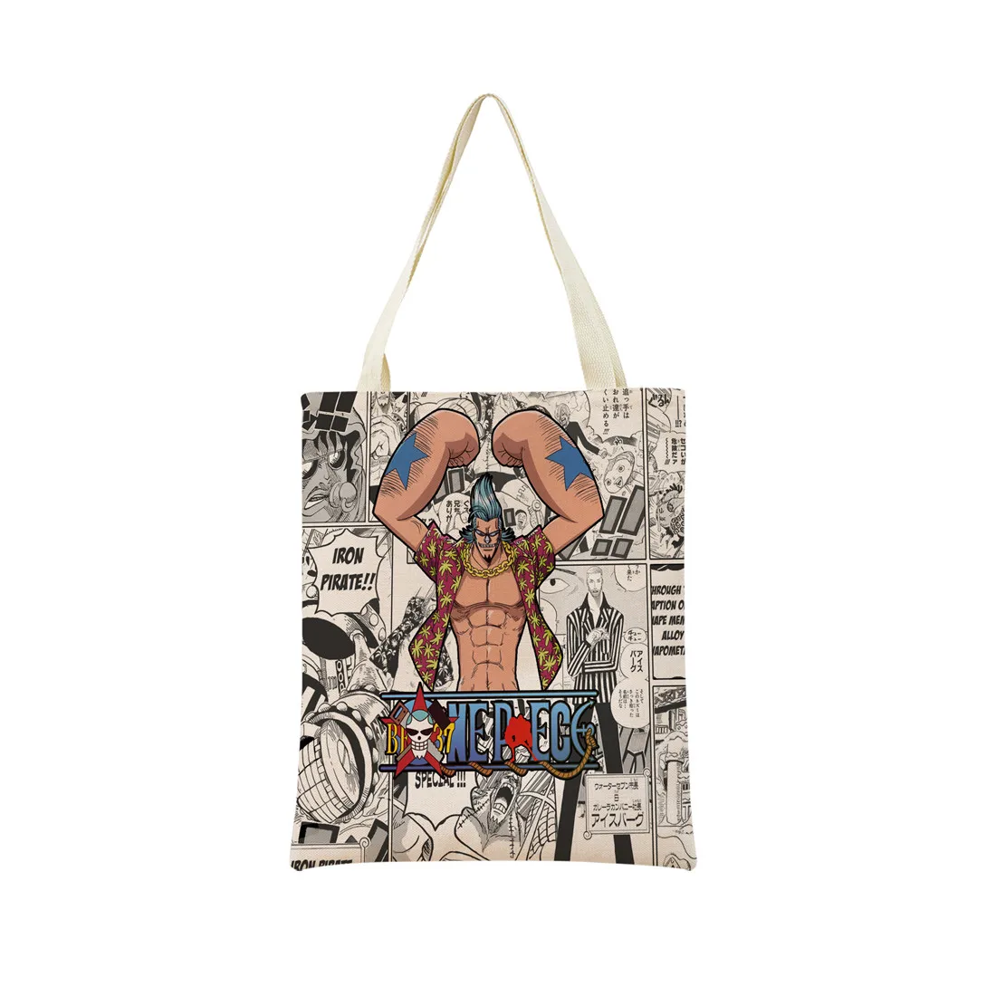 Anime One Piece Pattern Market Eco Shopping Bag Double Side Print Design Foldable Women Handbag Portable 17 - One Piece EU Store