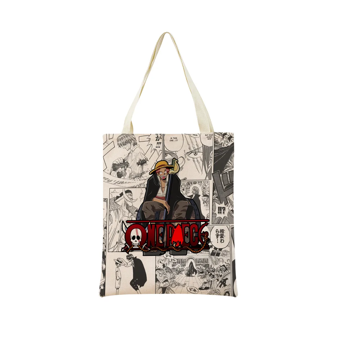 Anime One Piece Pattern Market Eco Shopping Bag Double Side Print Design Foldable Women Handbag Portable 19 - One Piece EU Store