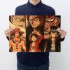 Anime One Piece Three Brothers White Beard Red Hair Dragon Kraft paper vintage poster bar cafe - One Piece EU Store