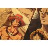 Anime One Piece Three Brothers White Beard Red Hair Dragon Kraft paper vintage poster bar cafe 4 - One Piece EU Store