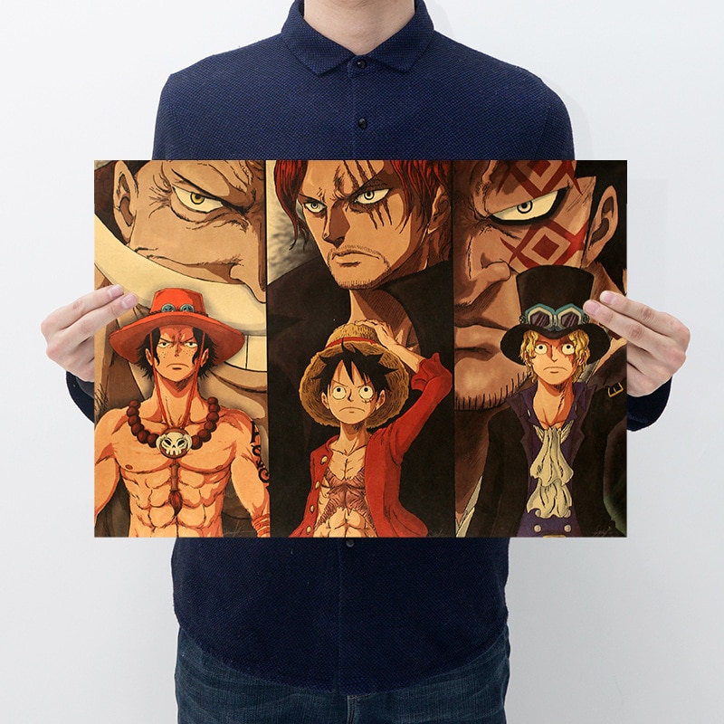 One Piece Three Brothers White Beard Poster