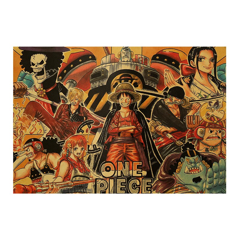 One Piece Character Vintage Kraft Paper Poster - Image 2