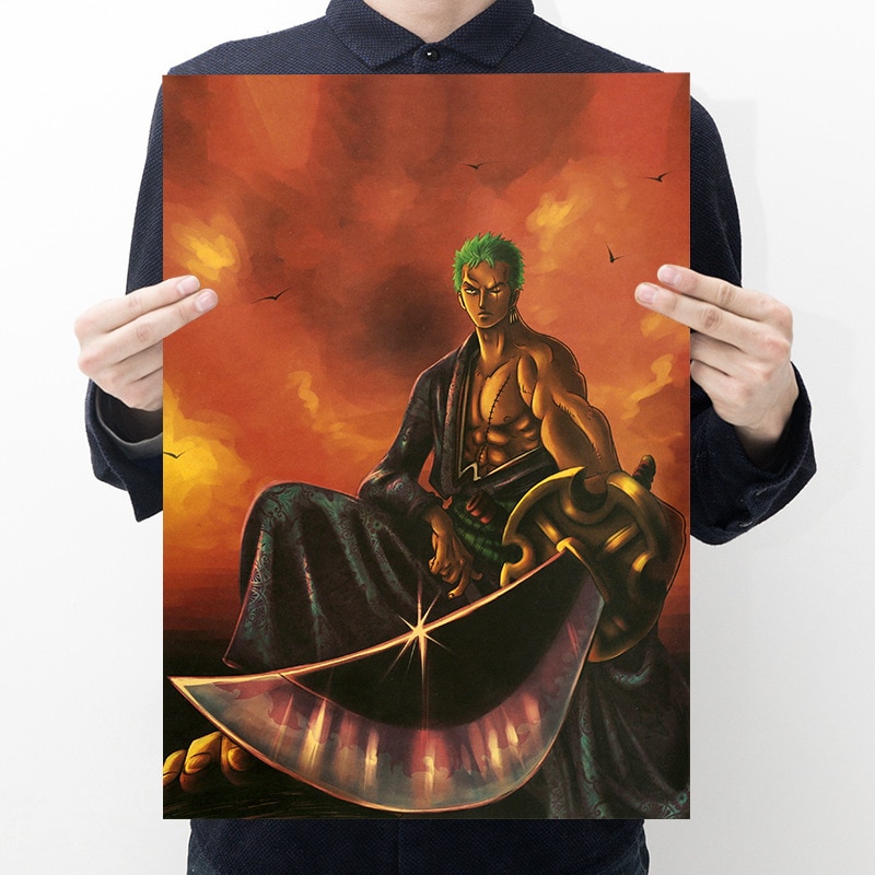One Piece Zoro Retro Poster
