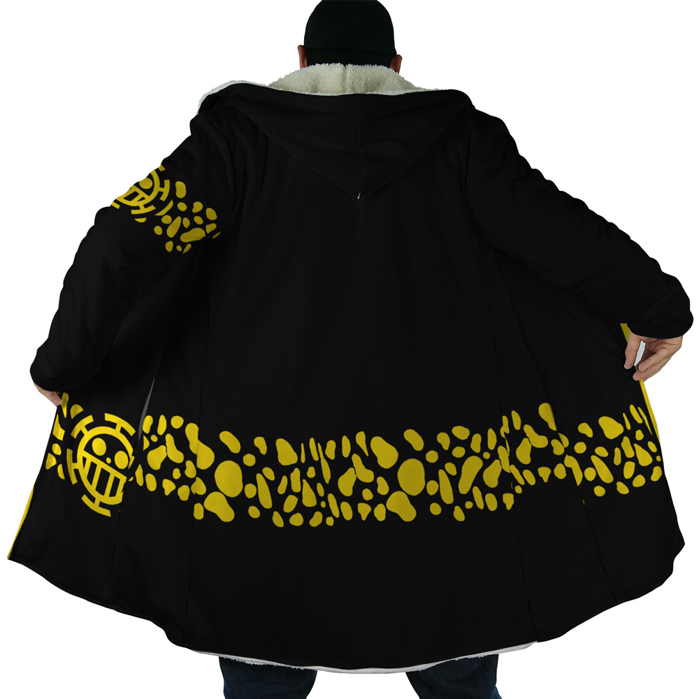 Black Trafalgar Law One Piece Dream Cloak Coat - Image 4