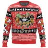 Chibi Straw Hat Pirates One Piece Ugly Christmas Sweater FRONT mockup - One Piece EU Store